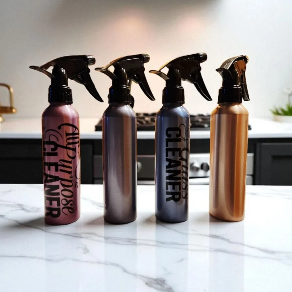 Aluminum Metallic Blue‎ Customizable Personalized Spray Bottle Cleaning 10oz